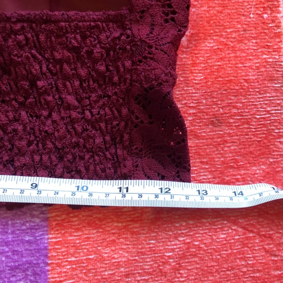 Arie Bralette With Pads Womens No Tag Fits Like Medium Burgundy Maroon - Picture 5 of 7